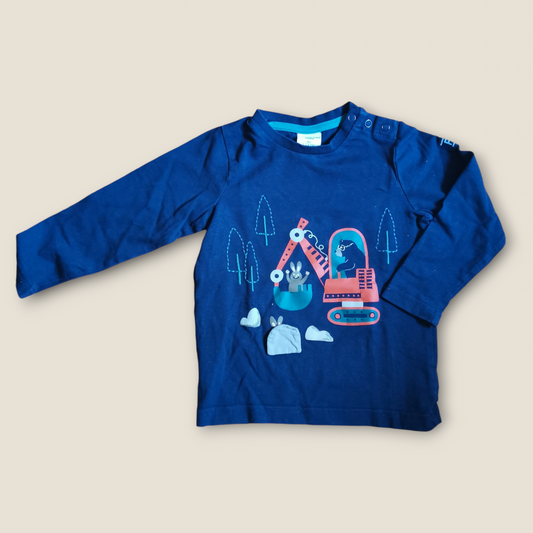 Polarn O. Pyret Top - Construction Bear (12-18m)