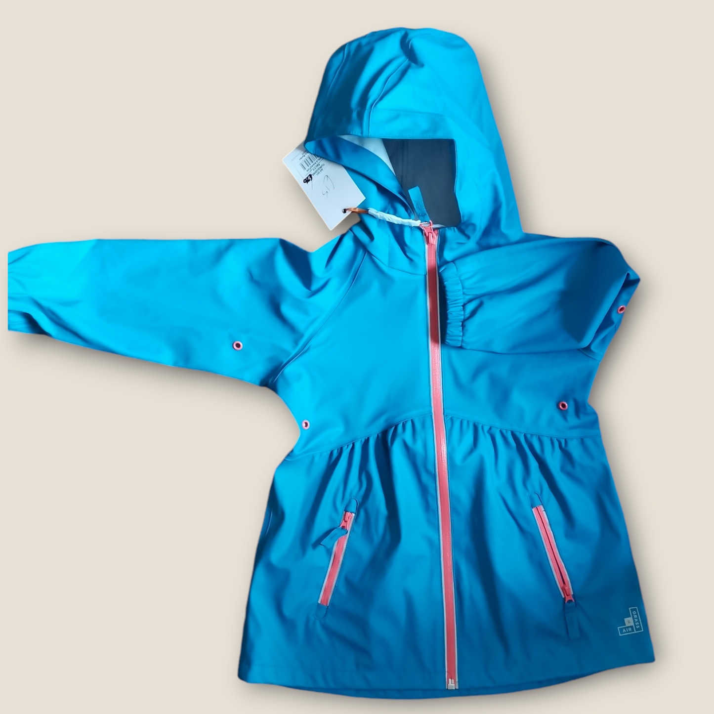 Grass and Air Raincoat - Turquoise (3-4yrs)