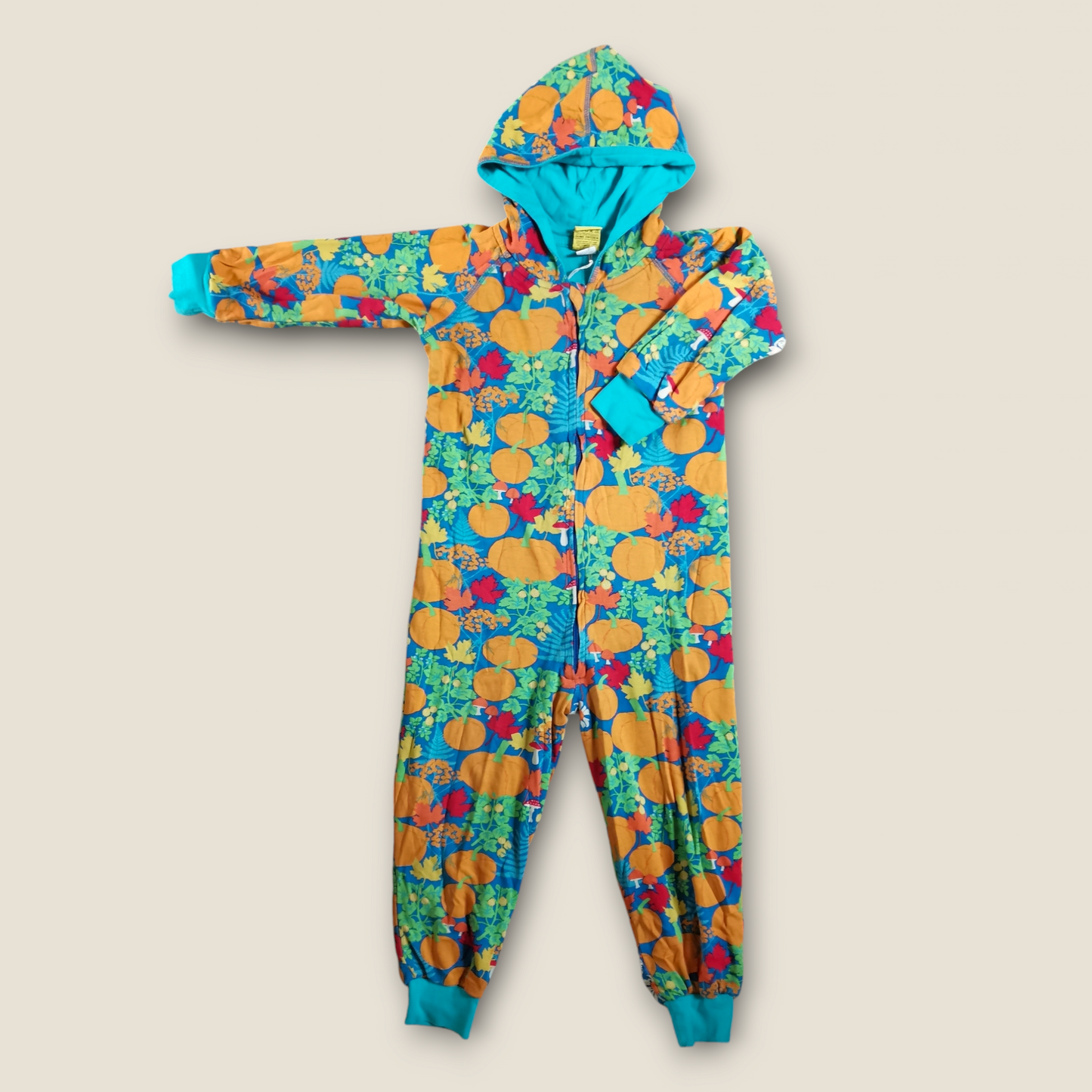 Duns Hooded Onesie - Blue Pumpkins (3-4yrs)