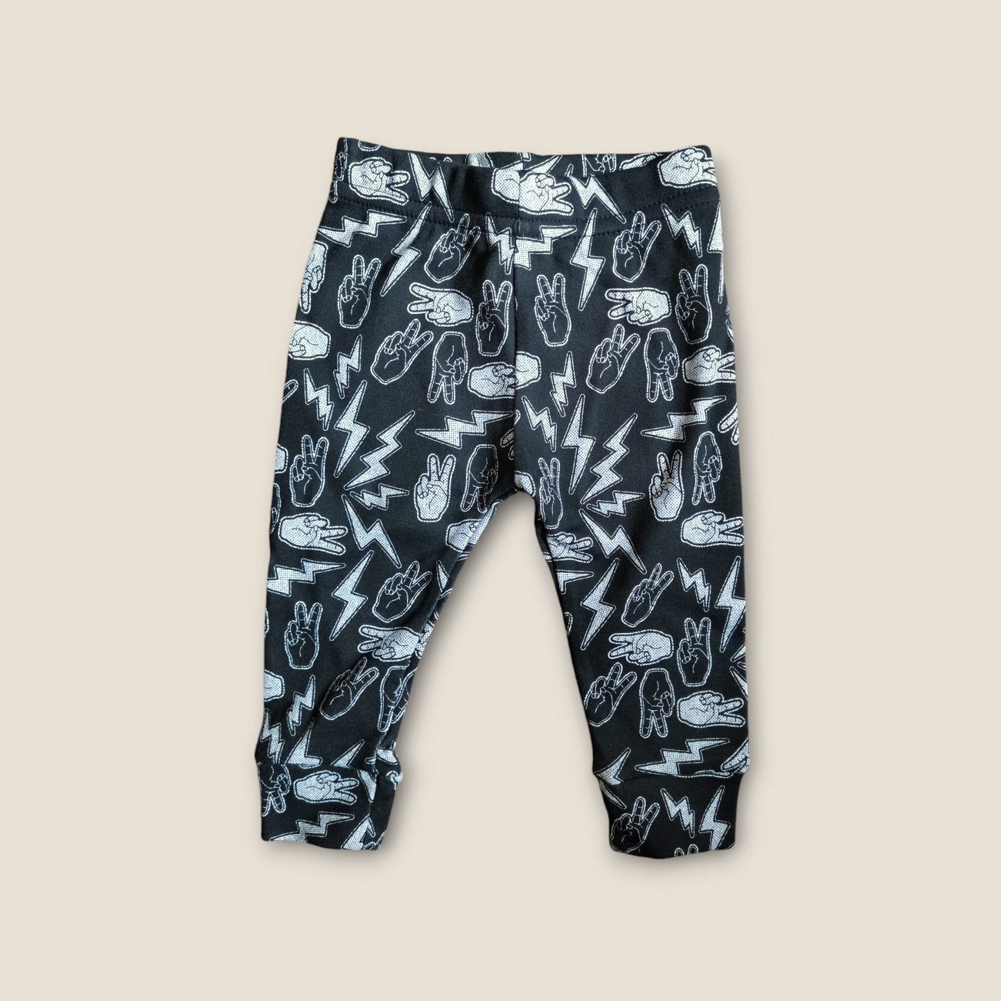 Dinki Human Leggings - Rock (0-3m)