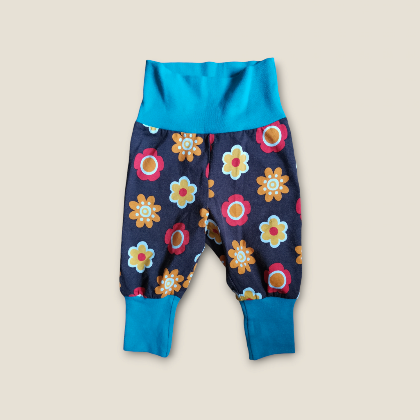 Maxomorra Trousers - Flowers (3-6m)