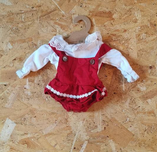 Dolly Wears Outfit - Red(0-3m)