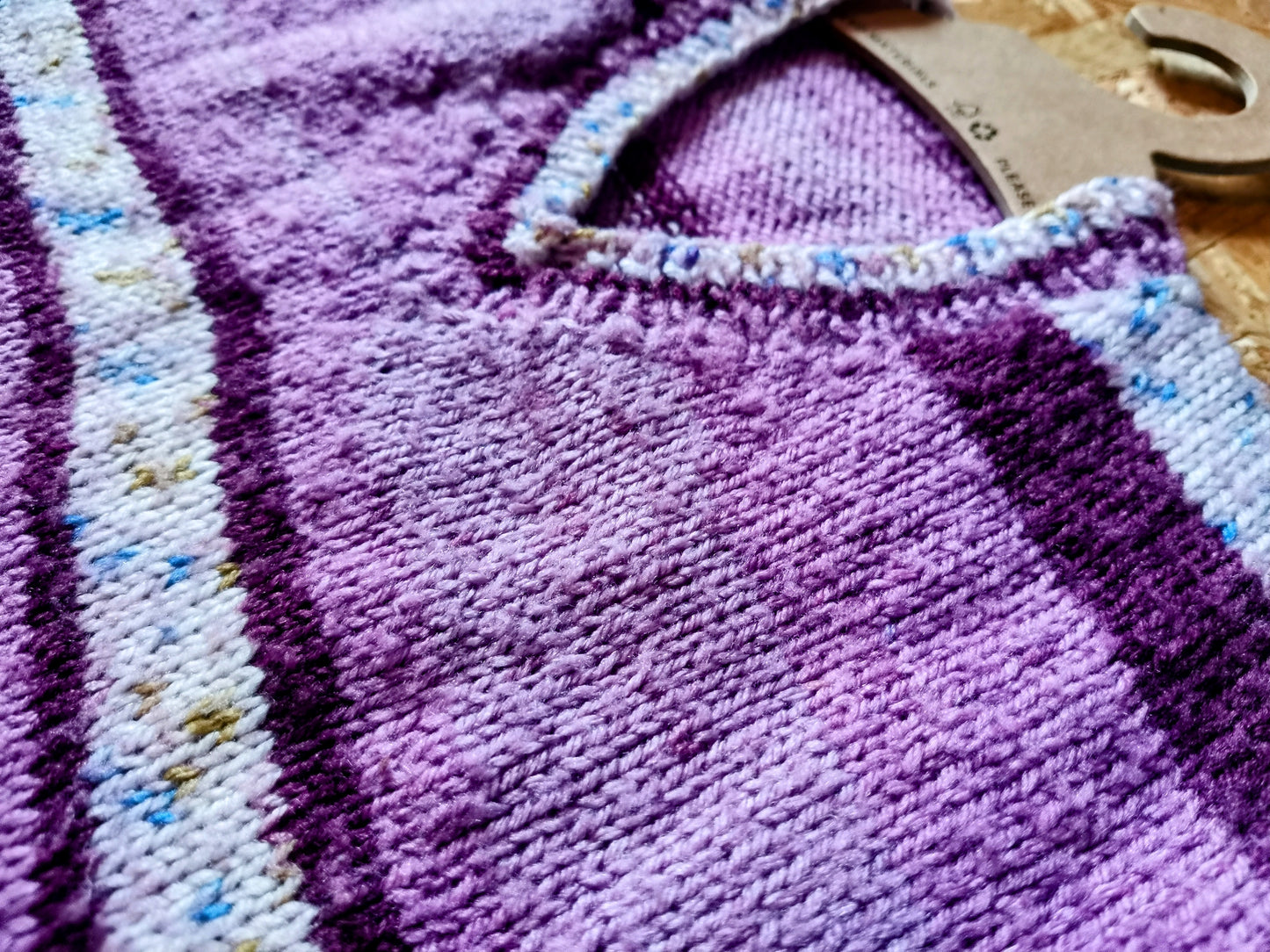 Handknitted Jumper - Purple (6-7yrs)