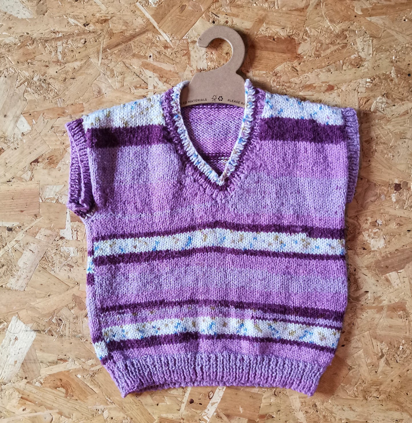 Handknitted Jumper - Purple (6-7yrs)