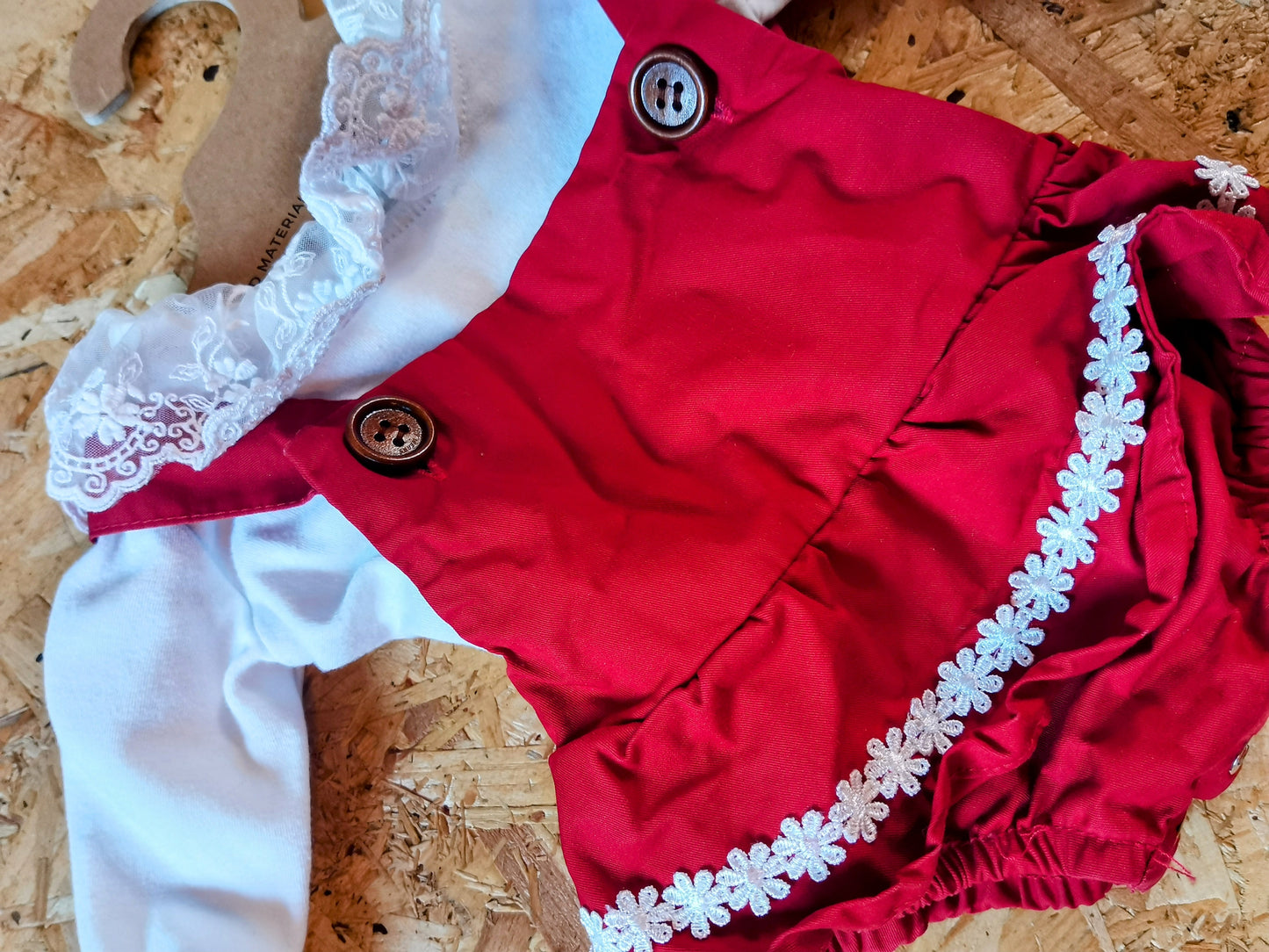 Dolly Wears Outfit - Red(0-3m)