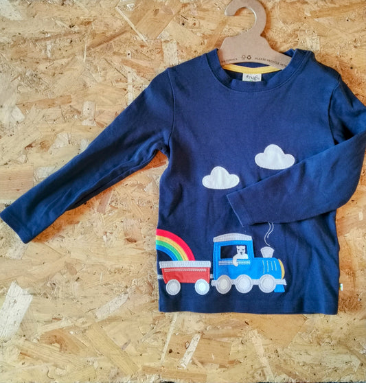 Frugi Top - Polar Train (3-4yrs)